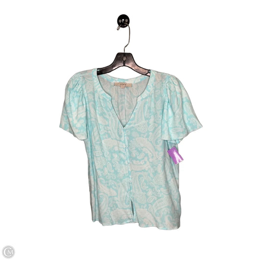 Top Short Sleeve By Loft In Blue, Size: S