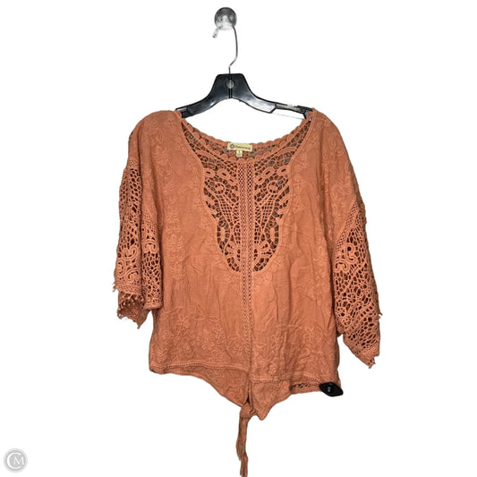 Top Short Sleeve By Democracy In Pink, Size: L