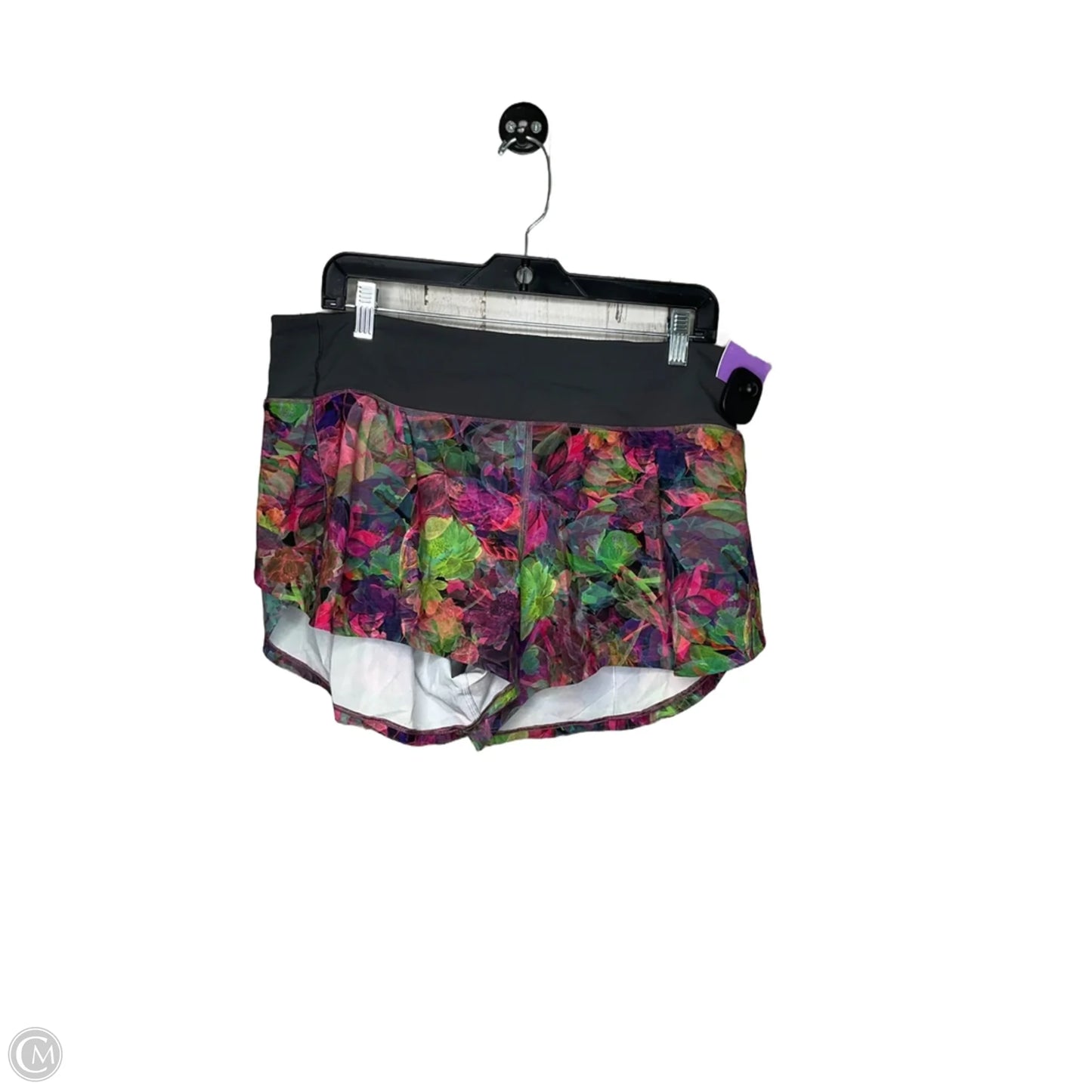 Athletic Shorts By Lululemon In Floral Print, Size: 14