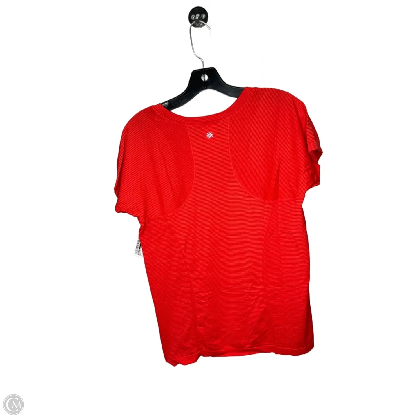 Athletic Top Short Sleeve By Athleta In Red, Size: L