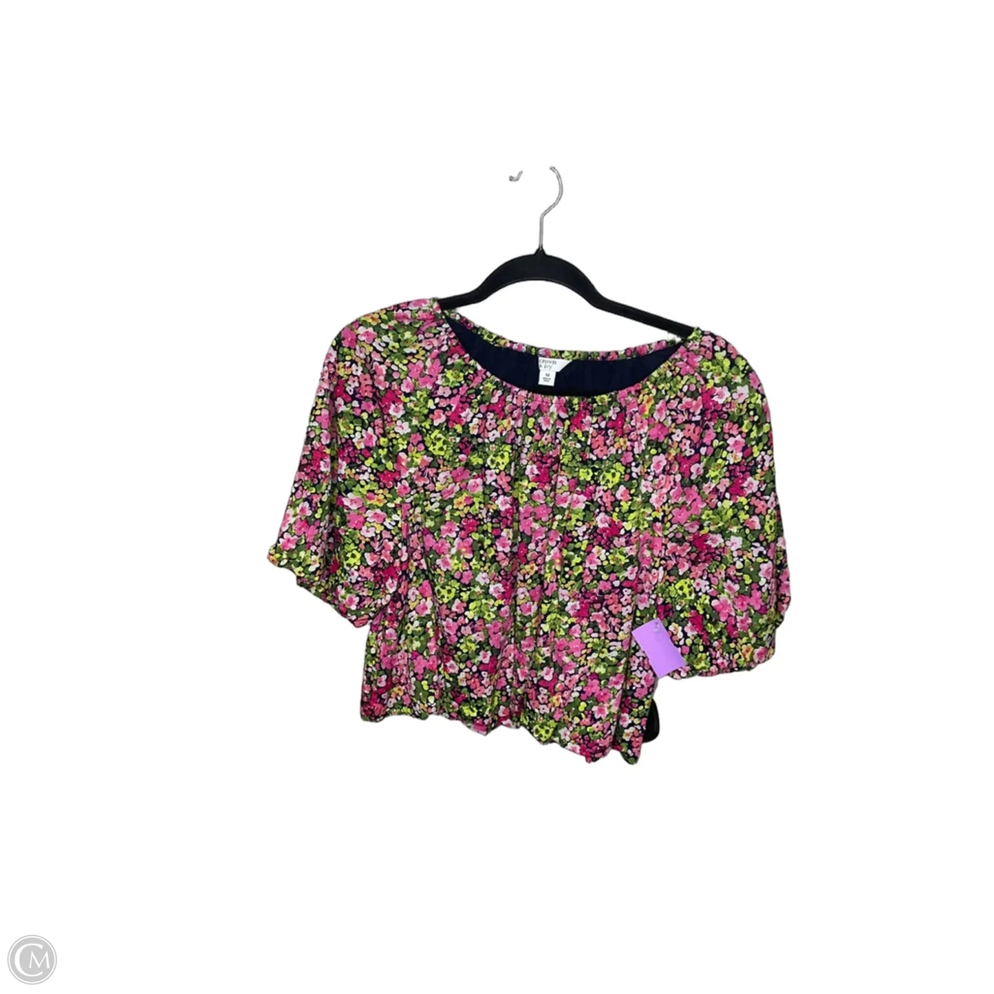 Top Short Sleeve By Crown And Ivy In Floral Print, Size: M