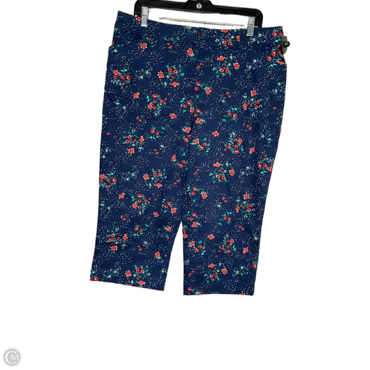 Capris By St Johns Bay In Floral Print, Size: 16