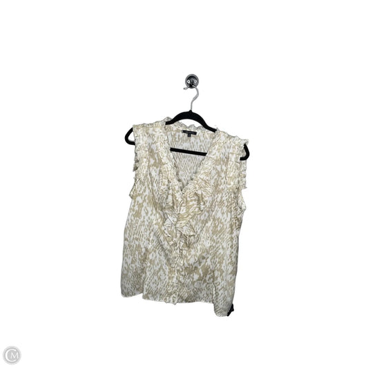 Top Sleeveless By Anne Klein In Cream & White, Size: 1x