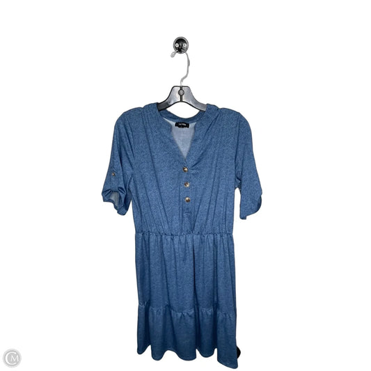 Dress Casual Midi By Tacera In Blue, Size: M