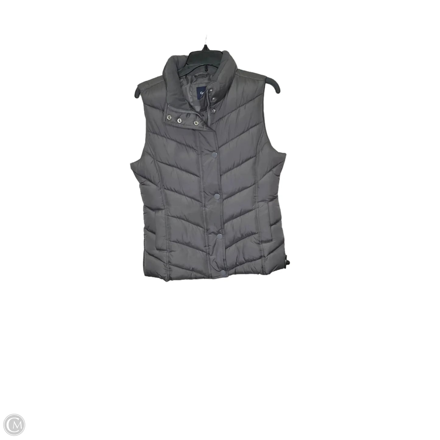 Vest Puffer & Quilted By Gap In Grey, Size: M