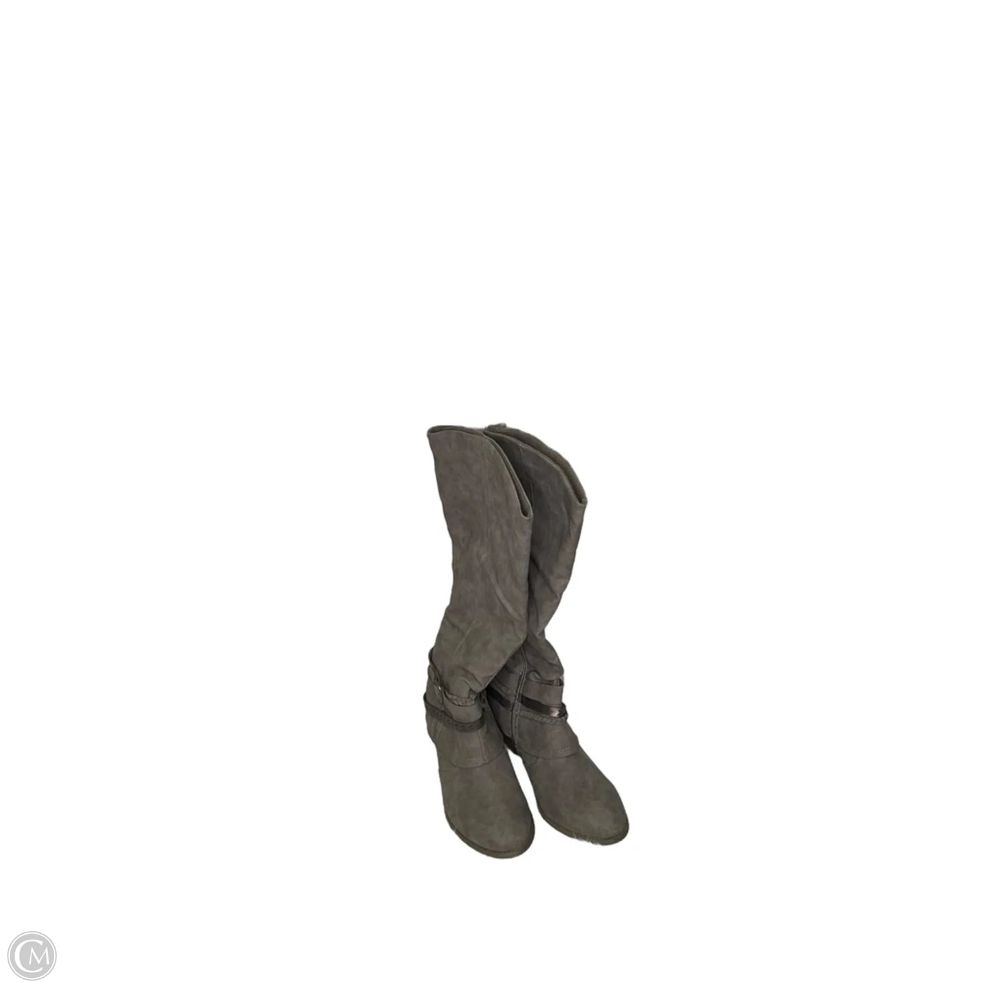 Boots Knee Heels By Maurices In Grey, Size: 9.5