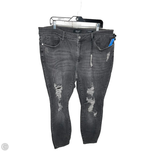 Jeans Straight By Judy Blue In Black, Size: 22