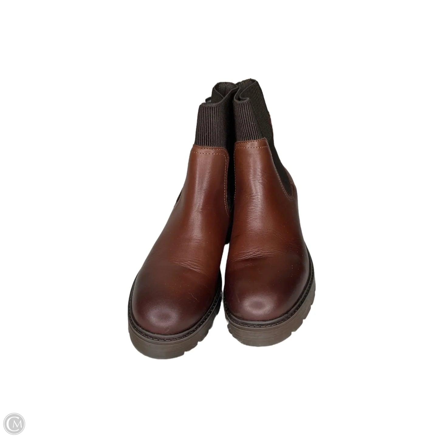 Boots Ankle Flats By Clothes Mentor In Brown, Size: 8