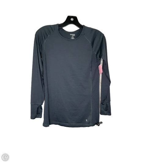 Athletic Top Long Sleeve Collar By Danskin In Grey, Size: S