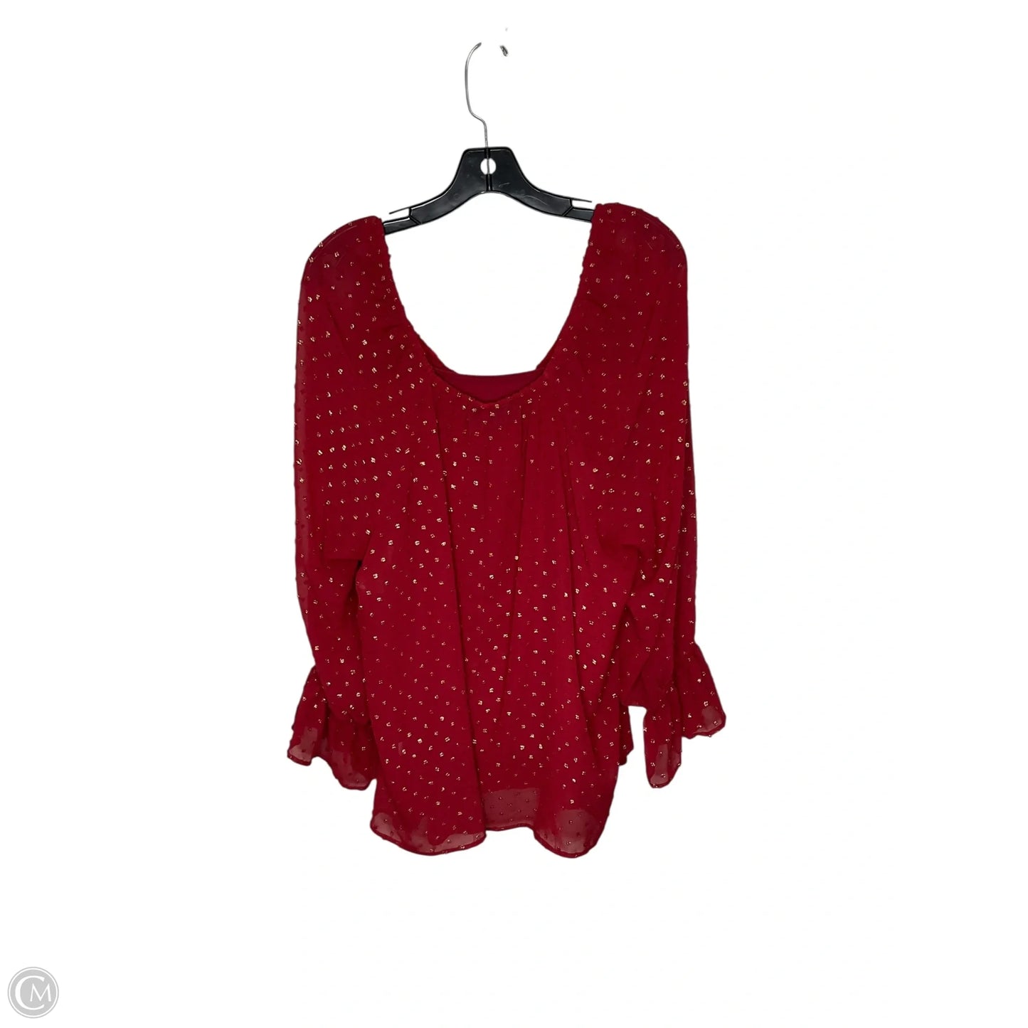 Top Long Sleeve By Lane Bryant In Red, Size: 20