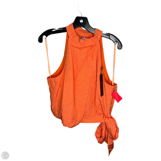 Top Sleeveless By Bcbgmaxazria In Orange, Size: L