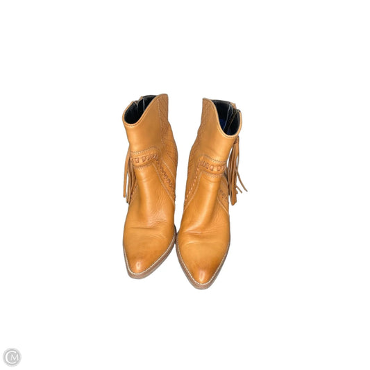 Boots Ankle Heels By Dingo In Brown, Size: 6.5