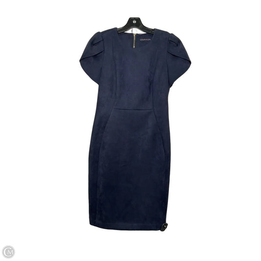 Dress Casual Midi By Calvin Klein In Navy, Size: M