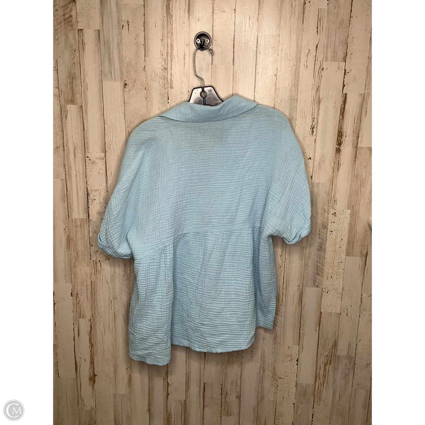 Top Short Sleeve By Andree By Unit In Blue, Size: M