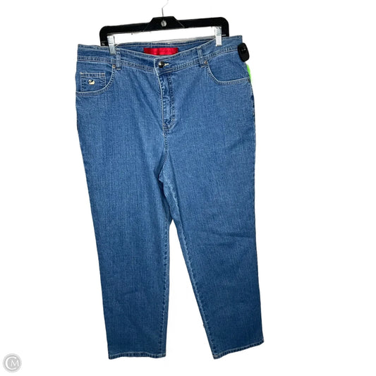 Jeans Straight By Gloria Vanderbilt In Blue Denim, Size: 18