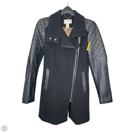Coat Wool By Cache In Black, Size: Xs