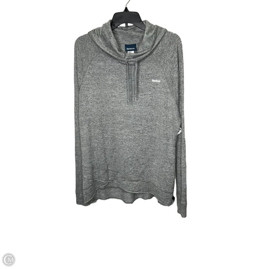 Athletic Sweatshirt Collar By Reebok In Grey, Size: 2x