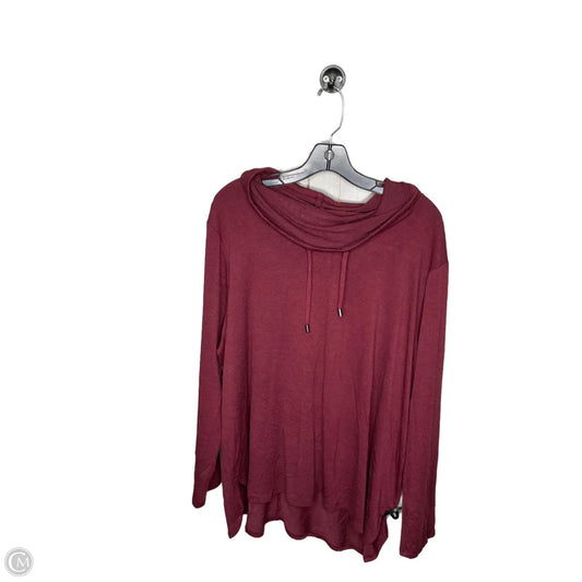 Sweatshirt Collar By Workshop In Maroon, Size: Xl