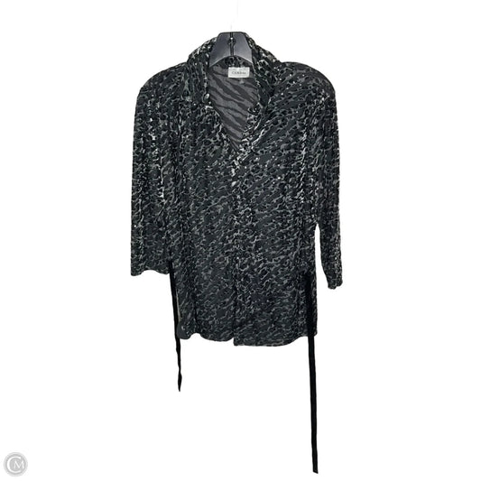 Blouse 3/4 Sleeve By Clothes Mentor In Animal Print, Size: L