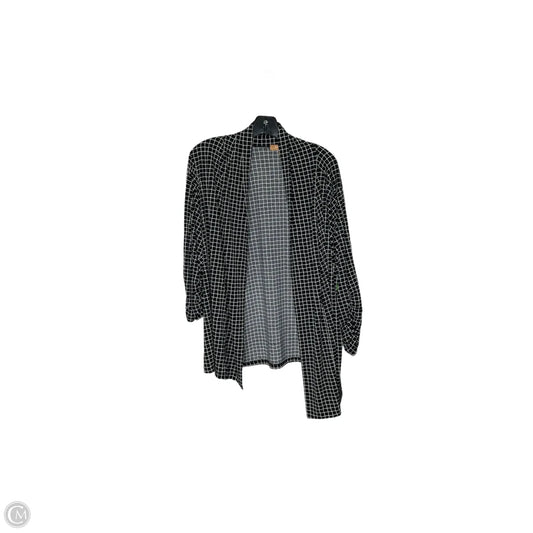 Cardigan By Ellen Tracy In Black & White, Size: 3x