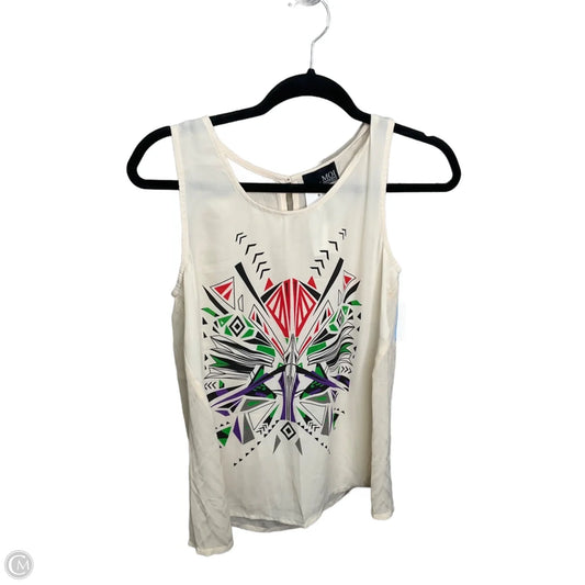 Top Sleeveless By Clothes Mentor In Cream, Size: M