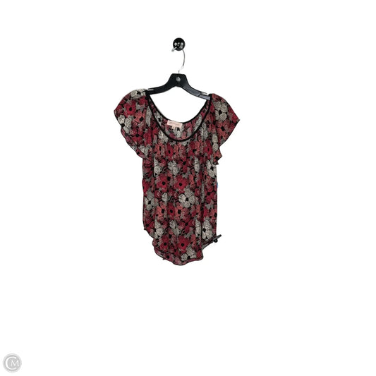 Top Short Sleeve By Philosophy In Floral Print, Size: S