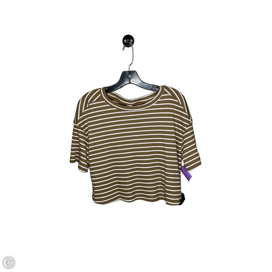 Top Short Sleeve By Missguided In Striped Pattern, Size: S
