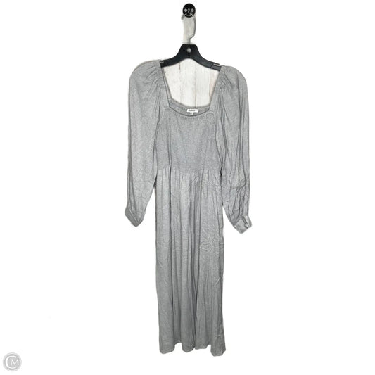 Dress Casual Midi By Madewell In Grey, Size: M