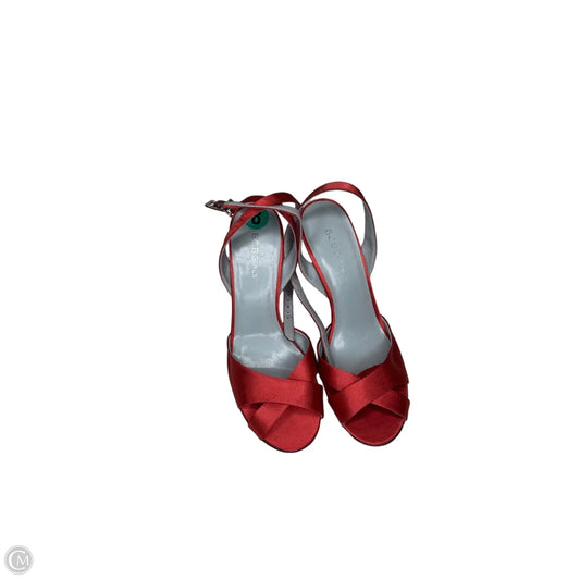 Sandals Heels Stiletto By Bcbg In Red, Size: 8