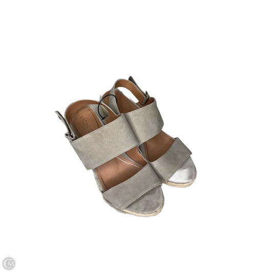 Sandals Heels Wedge By Vionic In Grey, Size: 11