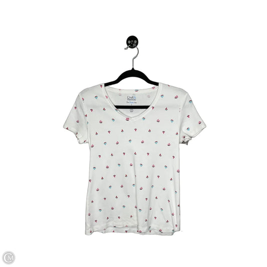 Top Short Sleeve By Croft And Barrow In White, Size: S