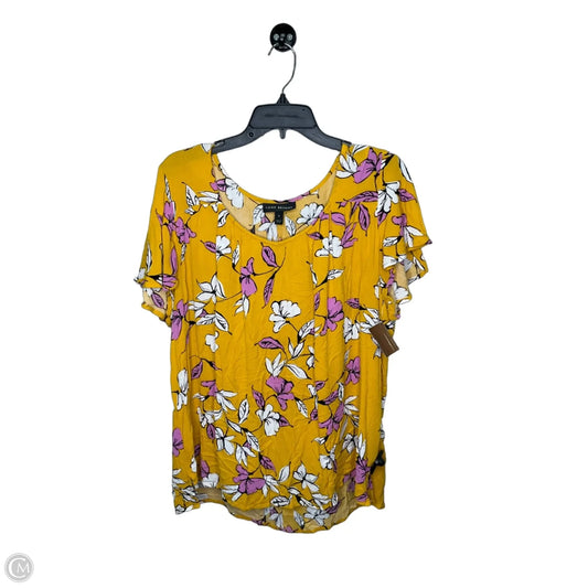 Top Short Sleeve By Lane Bryant In Yellow, Size: 18