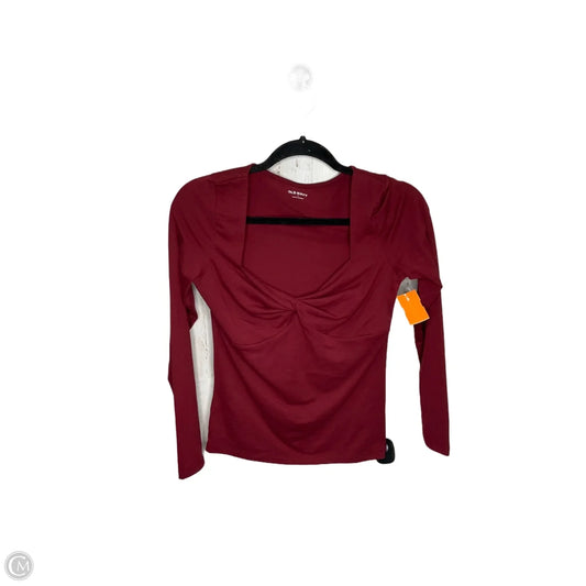 Top Long Sleeve By Old Navy In Red, Size: S