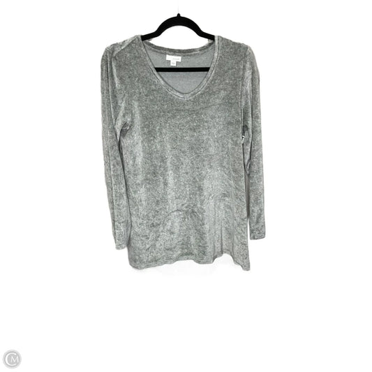 Sweatshirt Crewneck By Pure Jill In Silver, Size: S