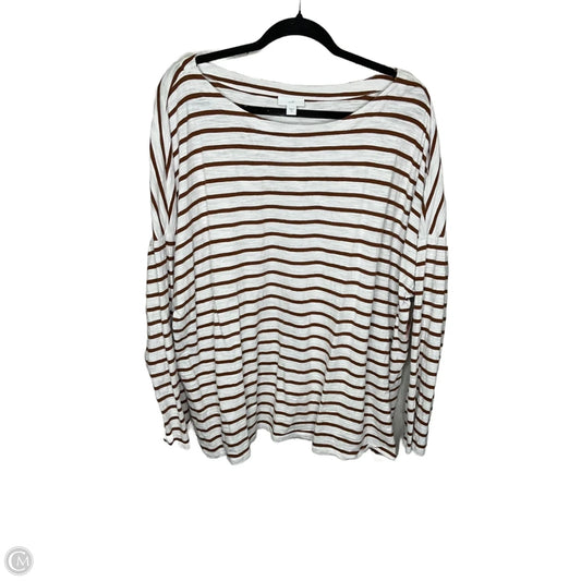 Top Long Sleeve By J. Jill In Striped Pattern, Size: 3x