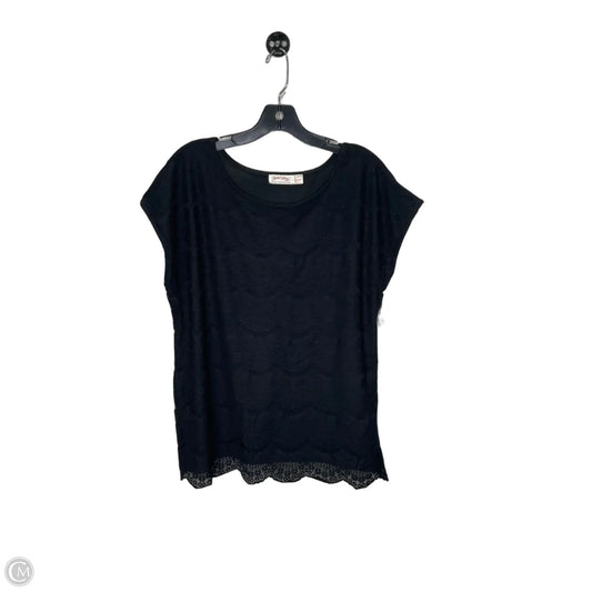Top Long Sleeve By Faded Glory In Black, Size: 16