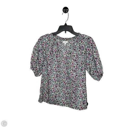 Top Short Sleeve By J. Crew In Floral Print, Size: S