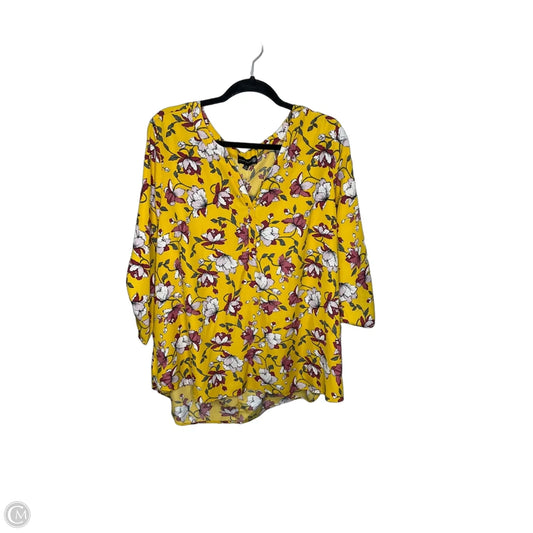 Top Long Sleeve By Clothes Mentor In Floral Print, Size: 2x