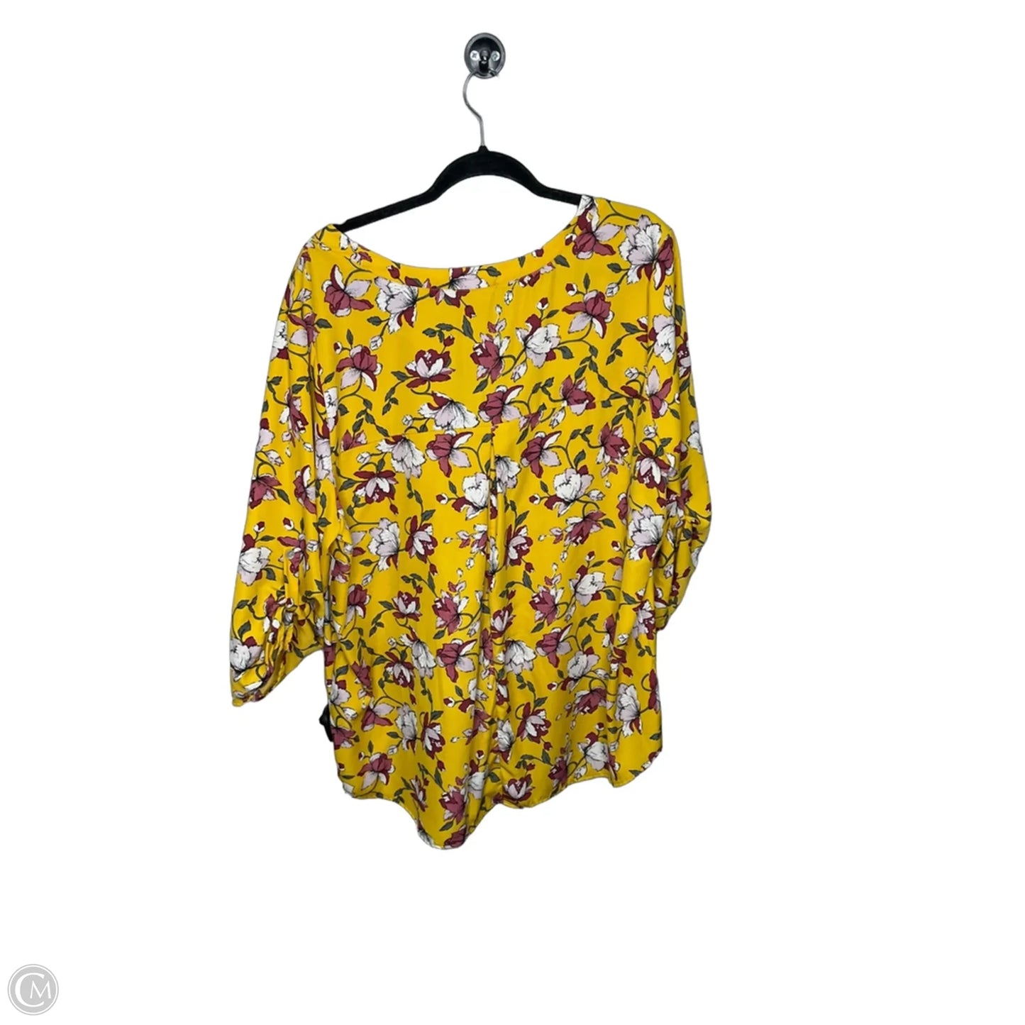 Top Long Sleeve By Clothes Mentor In Floral Print, Size: 2x