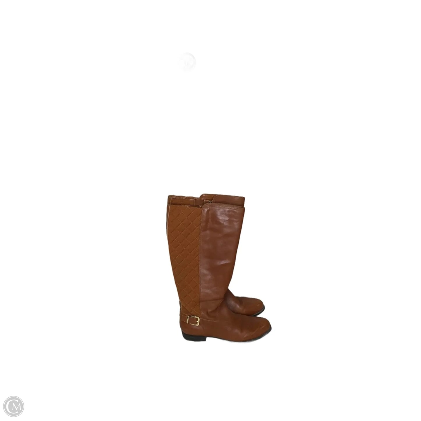Boots Knee Flats By Isaac Mizrahi Live Qvc In Brown, Size: 8