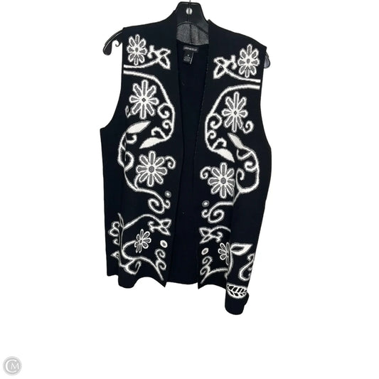 Vest Faux Fur & Sherpa By Clothes Mentor In Black, Size: M