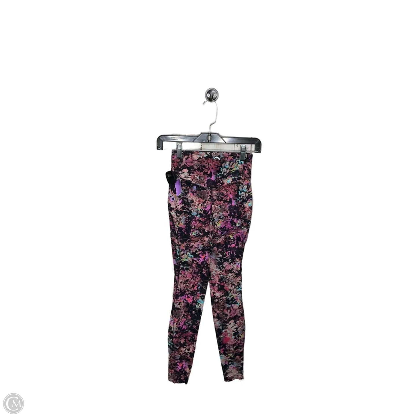 Athletic Leggings By Lululemon In Black & Pink, Size: 4