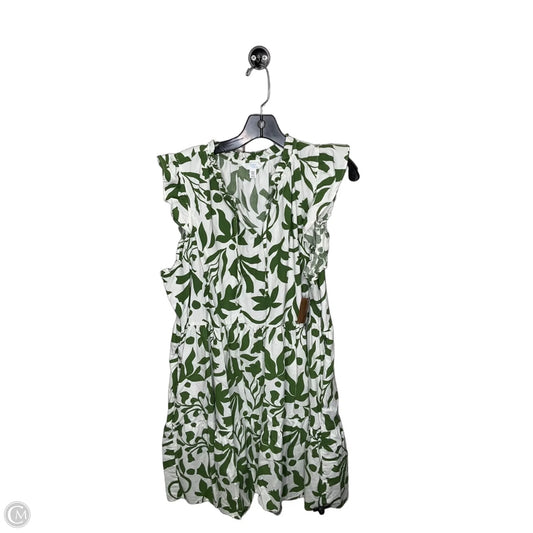 Dress Casual Short By Time And Tru In Green & White, Size: 3x