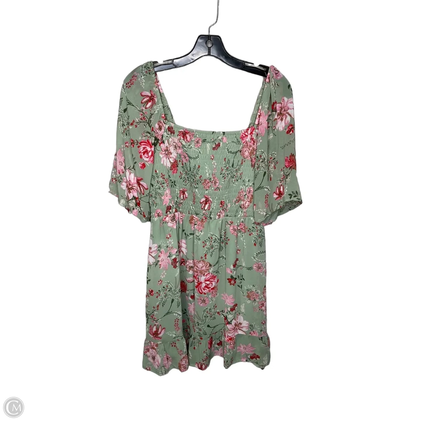 Dress Casual Short By Lily Rose In Floral Print, Size: L