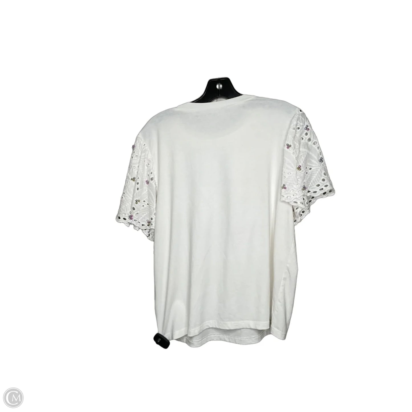 Top Short Sleeve By Clothes Mentor In White, Size: L