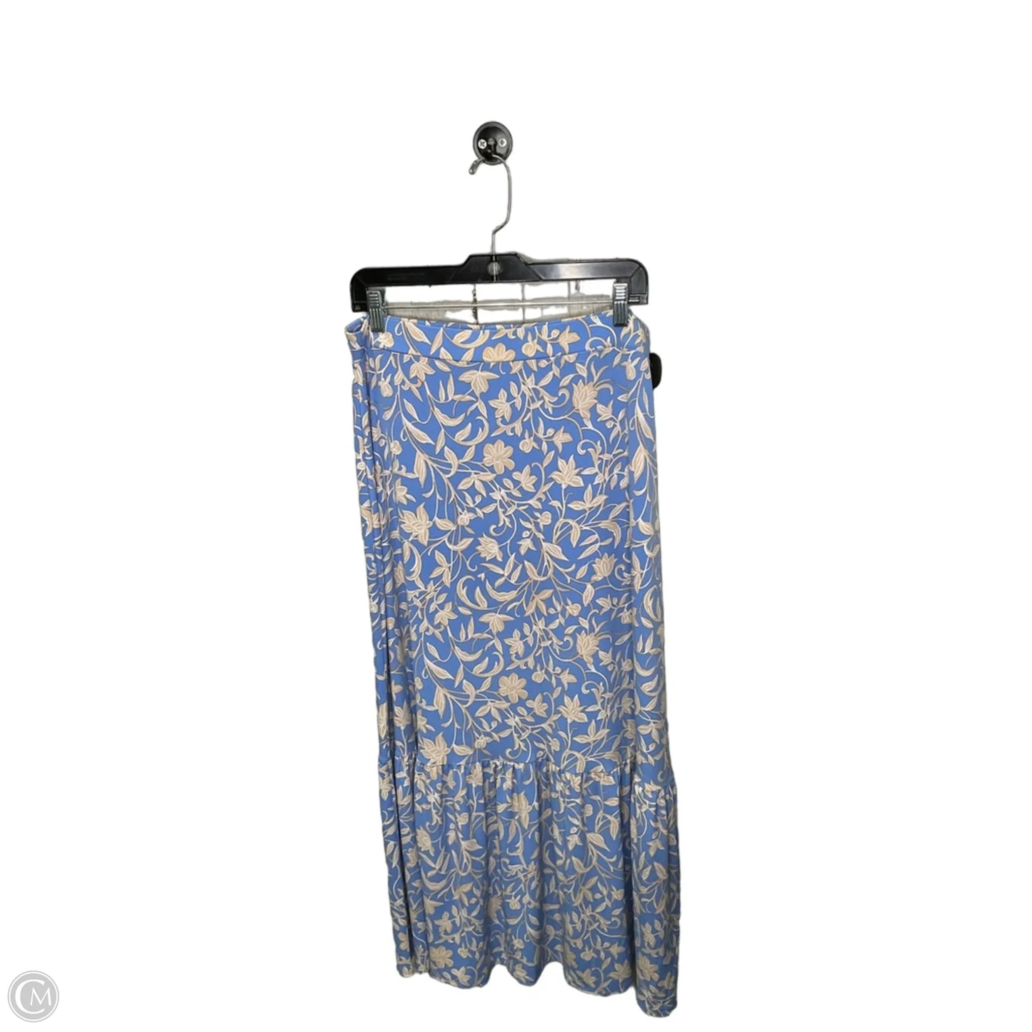 Skirt Maxi By Susan Graver In Blue & Cream, Size: M