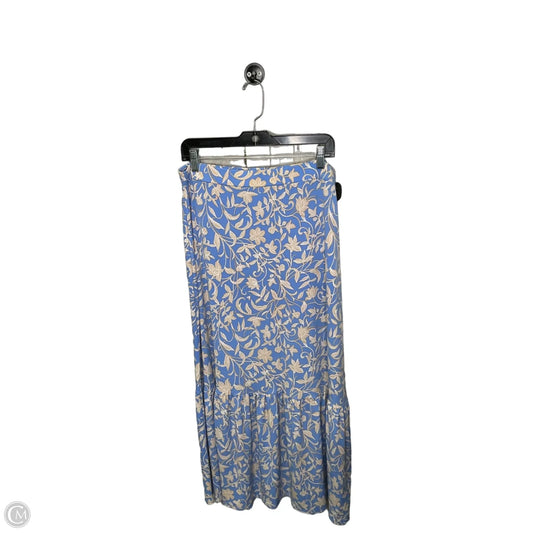 Skirt Maxi By Susan Graver In Blue & Cream, Size: M