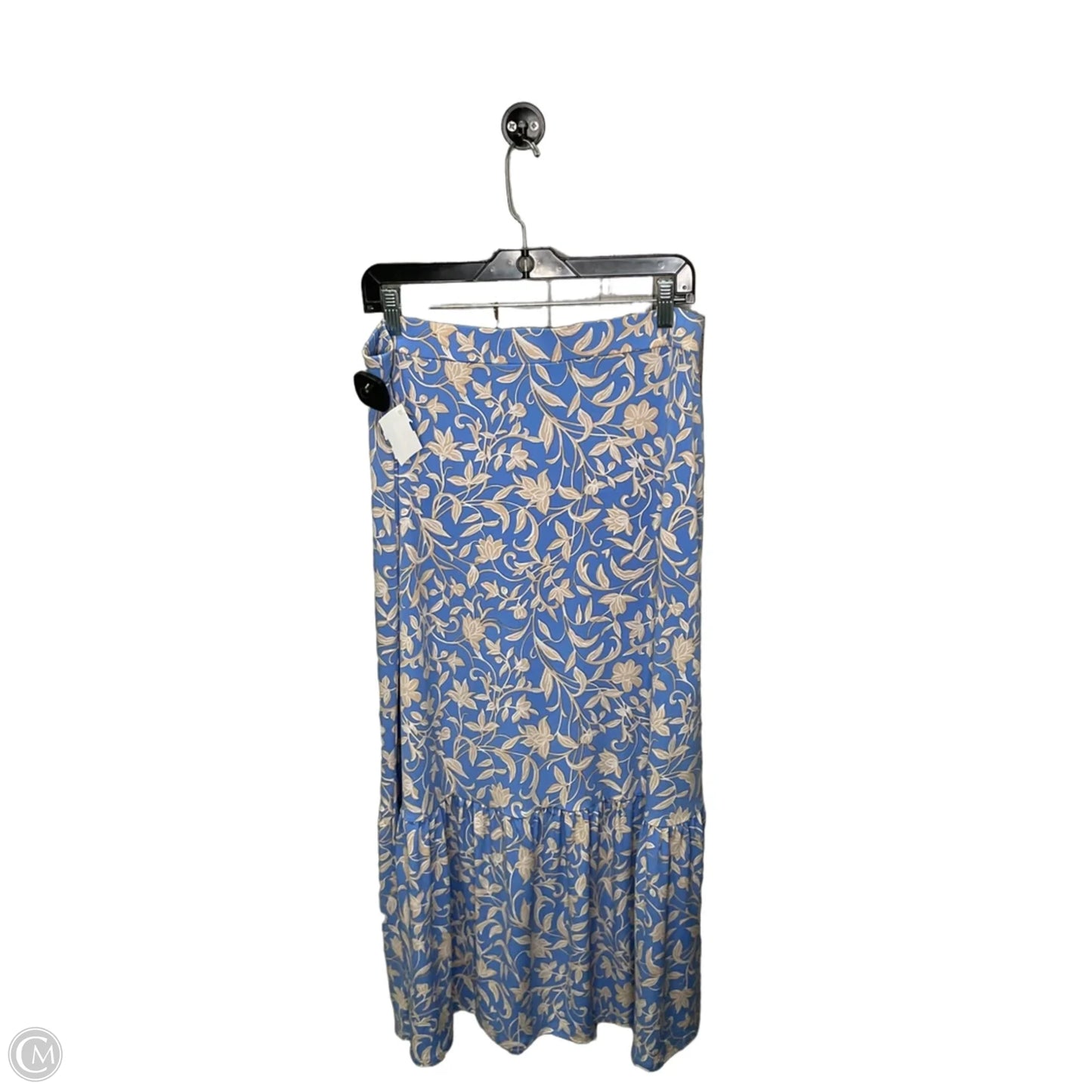 Skirt Maxi By Susan Graver In Blue & Cream, Size: M