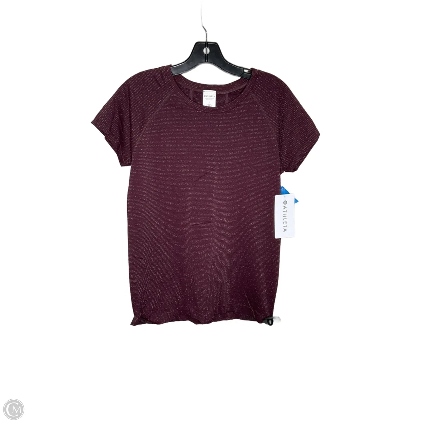 Athletic Top Short Sleeve By Athleta In Purple, Size: L