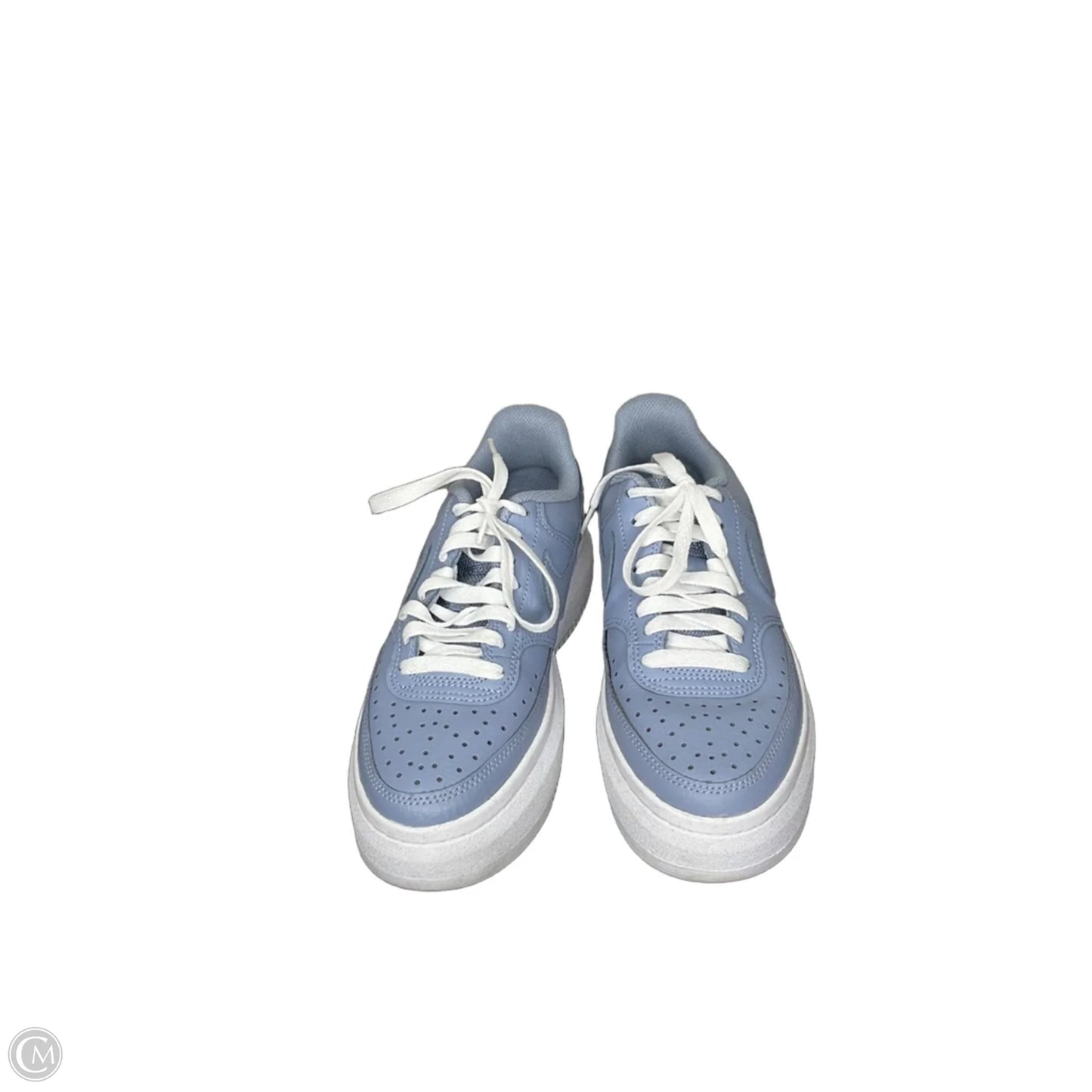 Shoes Sneakers Platform By Nike In Blue & White, Size: 8